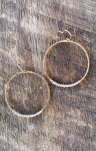 Silver Wrapped Gold Earrings