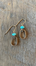 Turquoise and Gold Fill Earrings