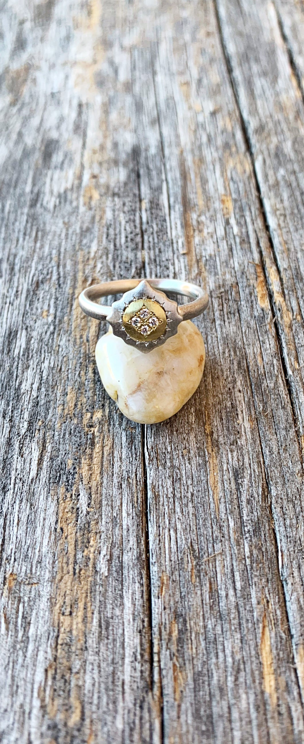 Two Tone Diamond Ring