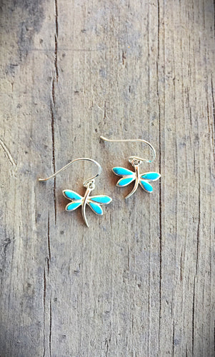 Turquoise Dragonfly Earrings